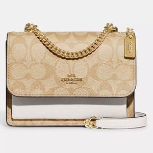 Coach Signature Mini Klare Khaki/ Chalk